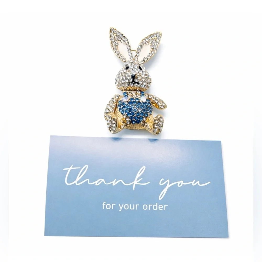 Gold Tone Bunny Brooch